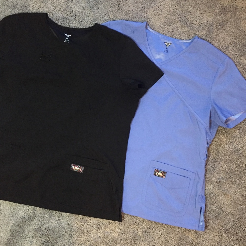Koi Tech Scrub Top Set of 2 XL